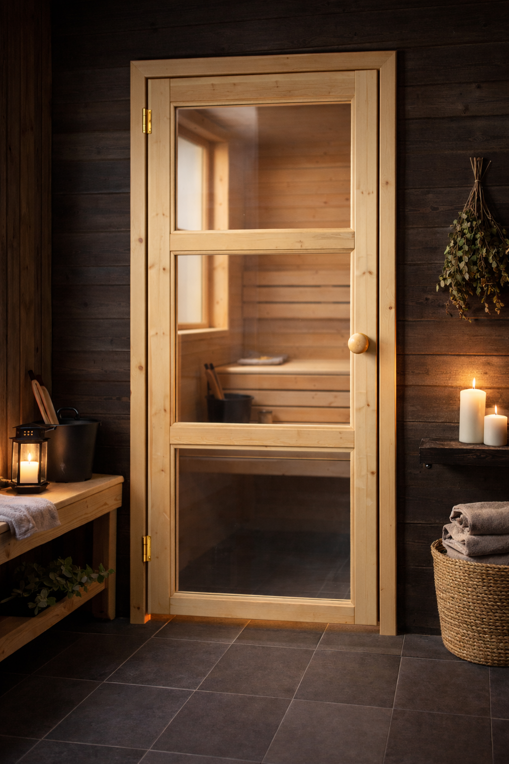 3-lasinen saunanovi SLB 8x19