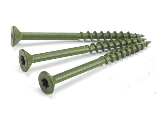 Terassiruuvi RST leveä uppokanta, vihreä 4,2x55mm 250kpl/ltk